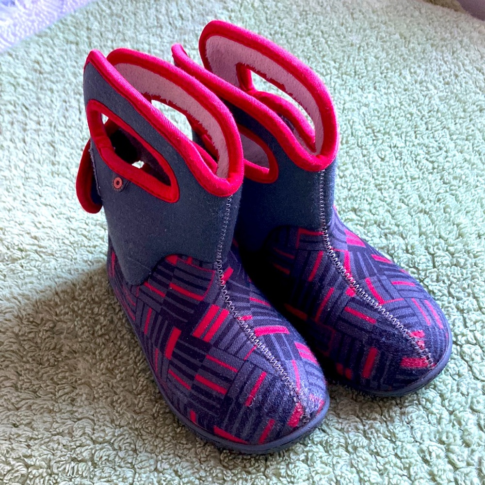 Baby Bogs Waterproof Boots size 10 Toddler 2-3 years Red Black